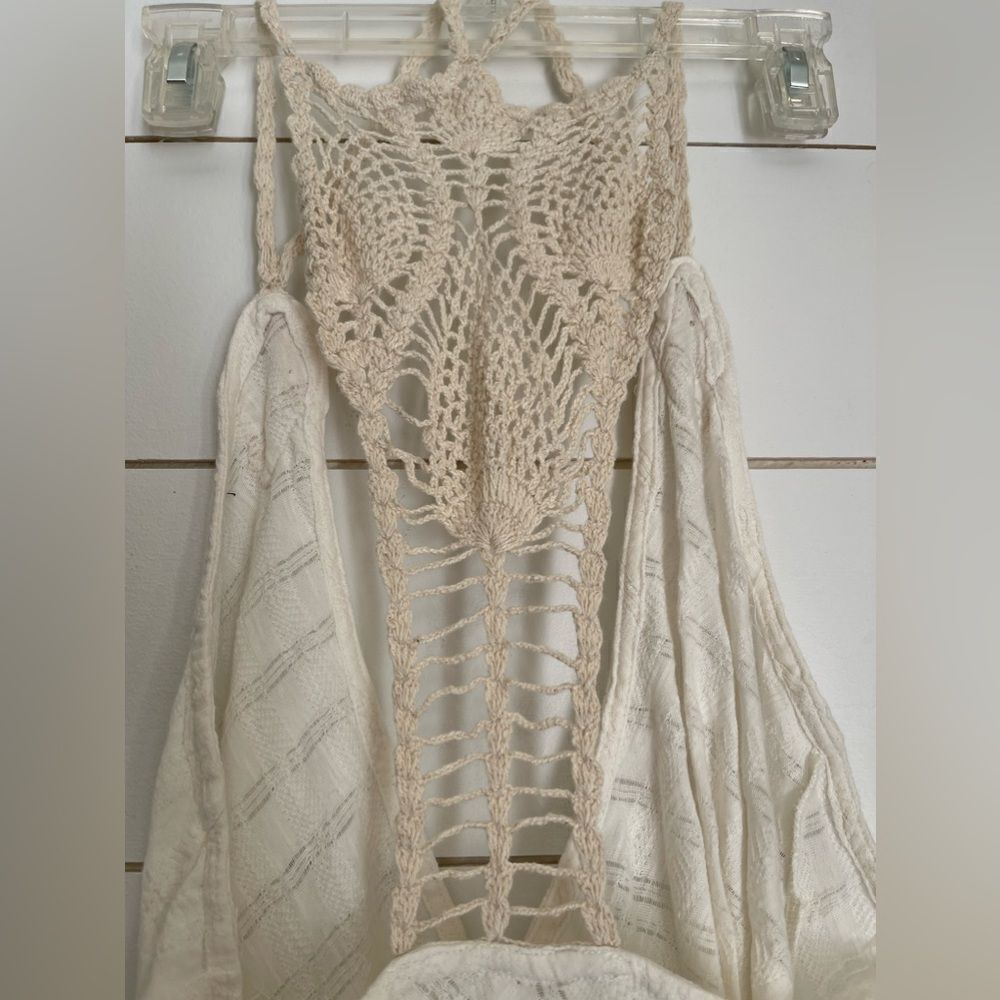 Free people crochet wrap dress or cover up nwot - Picture 6 of 12